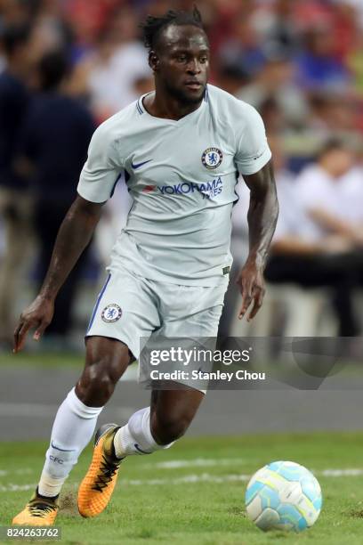 Victor Moses of Chelsea FC in action during the International Champions Cup match between FC Internazionale and Chelsea FC at National Stadium on...