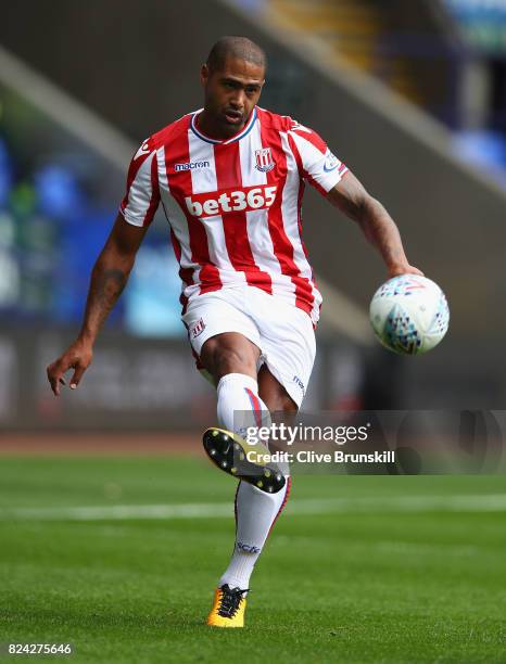 Glen Johnson of Stoke City in action during the pre season friendly match between Bolton Wanderers and Stoke City at Macron Stadium on July 29, 2017...