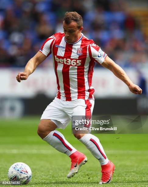 Xherdan Shaqiri of Stoke City in action during the pre season friendly match between Bolton Wanderers and Stoke City at Macron Stadium on July 29,...