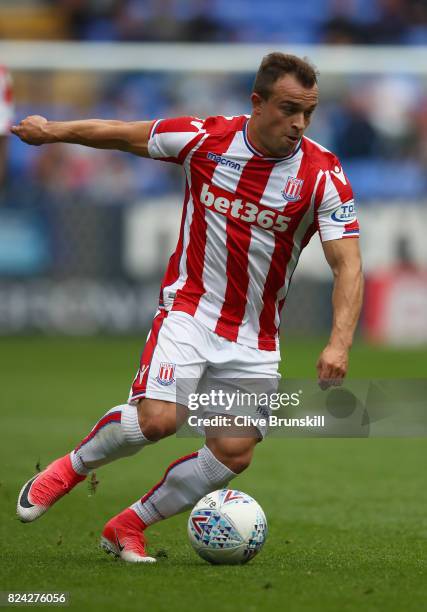 Xherdan Shaqiri of Stoke City in action during the pre season friendly match between Bolton Wanderers and Stoke City at Macron Stadium on July 29,...