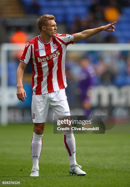 Darren Fletcher of Stoke City in action during the pre season friendly match between Bolton Wanderers and Stoke City at Macron Stadium on July 29,...