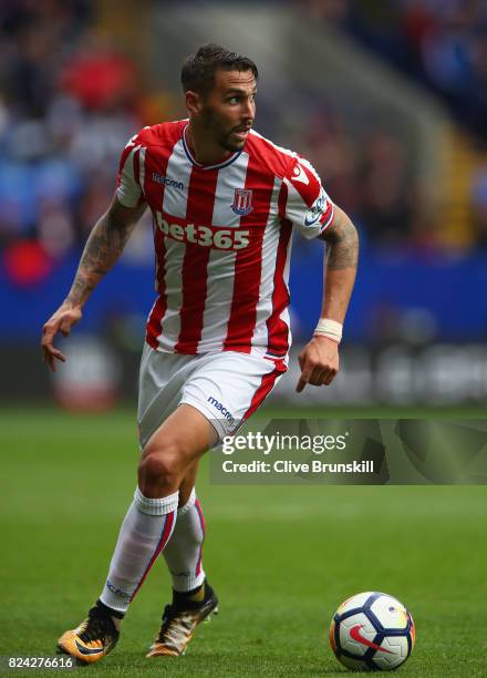 Geoff Cameron of Stoke City in action during the pre season friendly match between Bolton Wanderers and Stoke City at Macron Stadium on July 29, 2017...