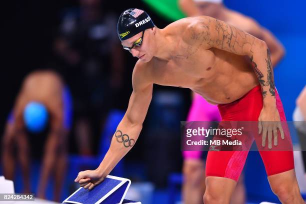 Caeleb Remel Dressel during the Budapest 2017 FINA World Championships on July 28, 2017 in Budapest, Hungary.