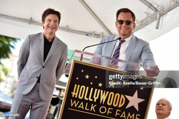 Actors Jason Bateman and Will Arnett attend the ceremony honoring Jason Bateman with Star on the Hollywood Walk of Fame on July 26, 2017 in...