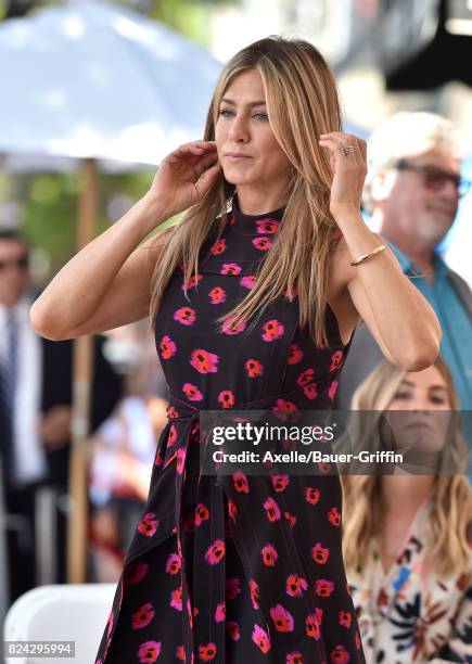 Actress Jennifer Aniston attends the ceremony honoring Jason Bateman with Star on the Hollywood Walk of Fame on July 26, 2017 in Hollywood,...