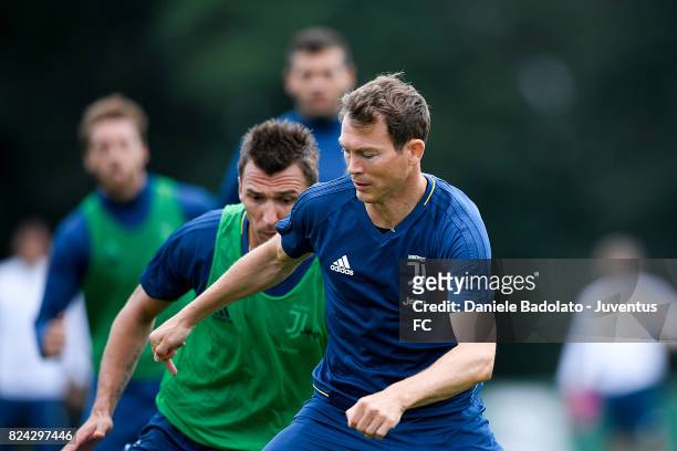 Stephan Lichtsteiner of Juventus during the morning training session for Summer Tour 2017 by Jeep on July 29, 2017 in Boston, Massachusetts.