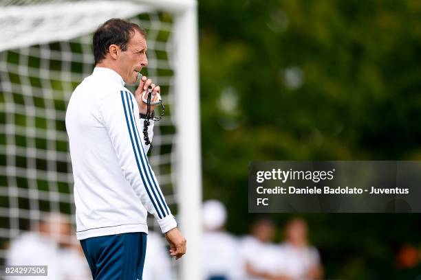 Massimiliano Allegri of Juventus during the morning training session for Summer Tour 2017 by Jeep on July 29, 2017 in Boston, Massachusetts.