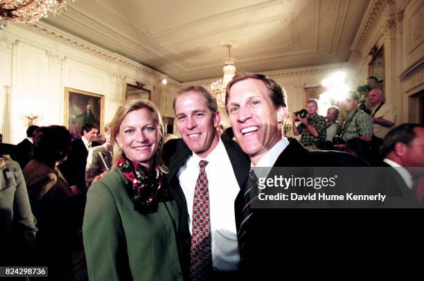 Susan, Steve, and Michael Ford attending the ceremony awarding former President Gerald Ford with the Presidential Medal of Freedom, Washington DC,...