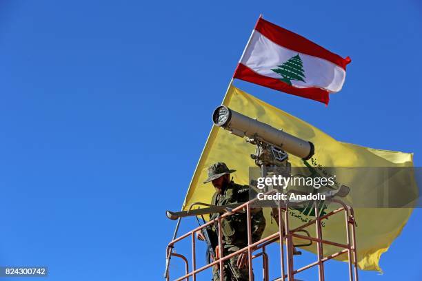 View from the site where 6-day-long clashes happened between Hezbollah and Hay'at Tahrir al-Sham armed groups during a guided press tour in Arsal...