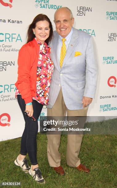 Judith Giuliani and Rudy Giuliani attend the 20th Annual Super Saturday to benefit the Ovarian Cancer Research Fund Alliance at Nova's Ark Project on...