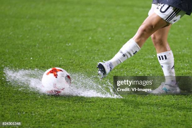 Bal rain during the UEFA WEURO 2017 quarter finale match between Germany and Denmark at the Sparta stadium Het Kasteel on July 29, 2017 in Rotterdam,...