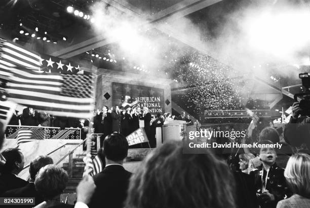 Senator Bob Dole is nominated by the Republican Party for President at the Republican National Convention along with his running mate, former US...