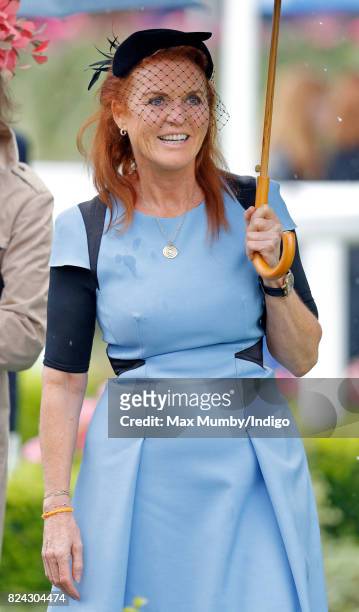 Sarah Ferguson, Duchess of York attends the King George VI racing meet at Ascot Racecourse on July 29, 2017 in Ascot, England.
