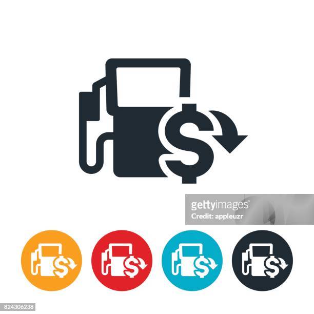 low fuel prices icon - petrol stock illustrations