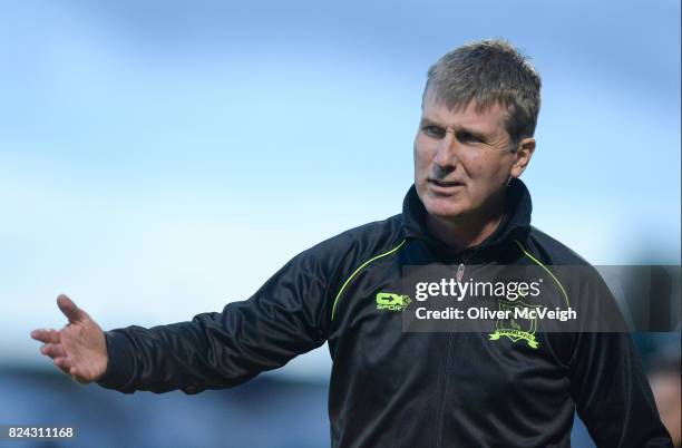 Sligo , Ireland - 29 July 2017; Dundalk manager Stephen Kenny during the SSE Airtricity League Premier Division match between Sligo Rovers and...