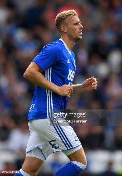 Birmingham player Marc Roberts in action during the Pre Season Friendly match between Birmingham City and Swansea City at St Andrews on July 29, 2017...