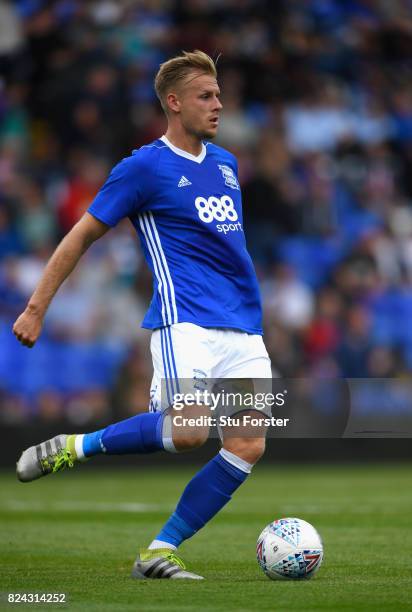 Birmingham player Marc Roberts in action during the Pre Season Friendly match between Birmingham City and Swansea City at St Andrews on July 29, 2017...