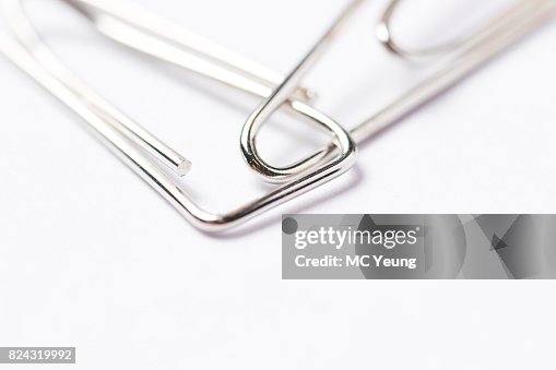 Using Two Paper Clips Two Paper Clips Connected Each Other High-Res Stock Photo - Getty Images