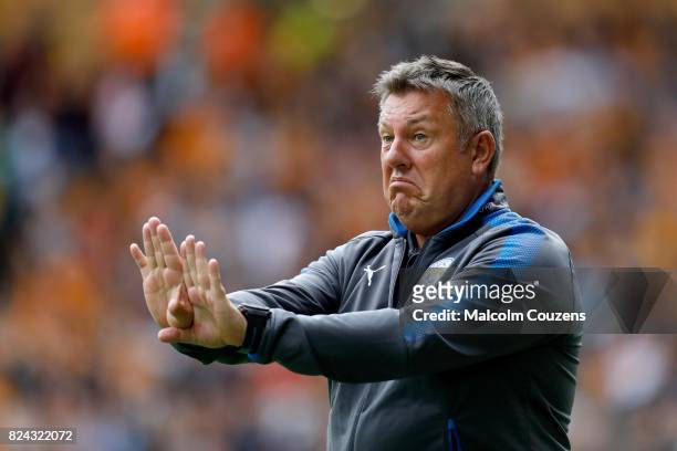 Leicester City manager Craig Shakespeare looks on during the Pre-Season Friendly between Wolverhampton Wanderers and Leicester City at Molineux on...