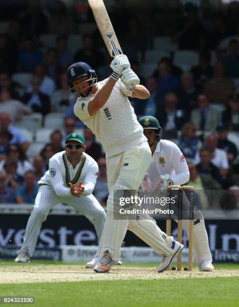 England's Jonny Bairstow during the International Test Match Series Day Two match between England and South Africa at The Kia Oval Ground in London...