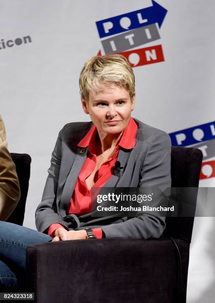 Sue Dunlap at the 'Dr.Who?' panel during Politicon at Pasadena Convention Center on July 29, 2017 in Pasadena, California.
