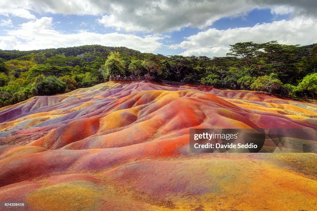 The geological formation "Seven Coloured Earths"