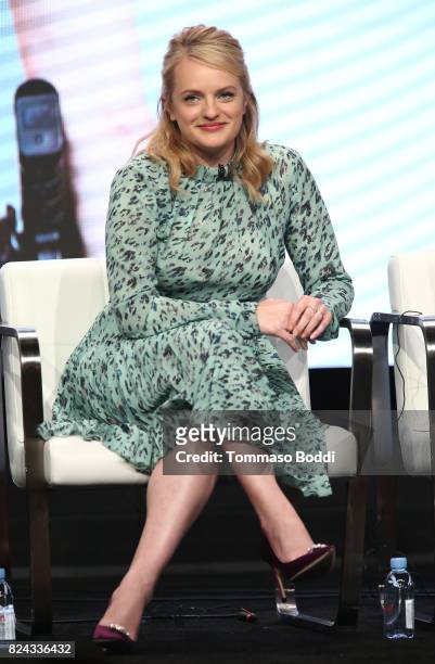 Actor Elisabeth Moss of 'Top of the Lake: China Girl'' speaks onstage during the Sundance TV portion of the 2017 Summer Television Critics...