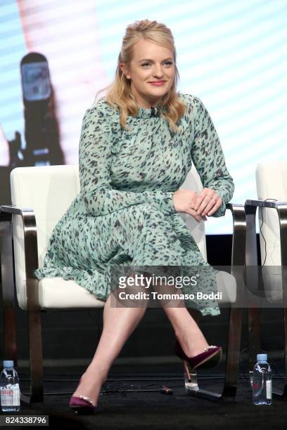 Actor Elisabeth Moss of 'Top of the Lake: China Girl'' speaks onstage during the Sundance TV portion of the 2017 Summer Television Critics...