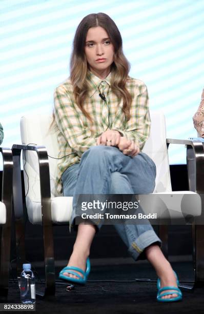 Actor Alice Englert of 'Top of the Lake: China Girl'' speaks onstage during the Sundance TV portion of the 2017 Summer Television Critics Association...