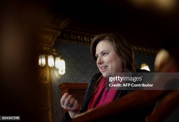 Hungarian chess Olympic winner Judit Polgar answers AFP's questions during an interview with her father, the Hungarian chess teacher and educational...