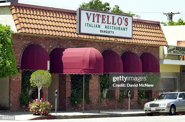 Vitello's Restaurant, where actor Robert Blake and his wife had dined before she was shot to death nearby the night before, is quiet May 5, 2001 in...