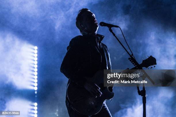 Josh Homme of Queens Of The Stone Age performs during Splendour in the Grass 2017 on July 22, 2017 in Byron Bay, Australia.