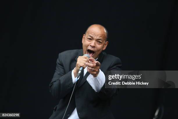 Roland Gift performs on stage during Punchestown Music Festival at Punchestown Racecourse on July 29, 2017 in Naas, Ireland.