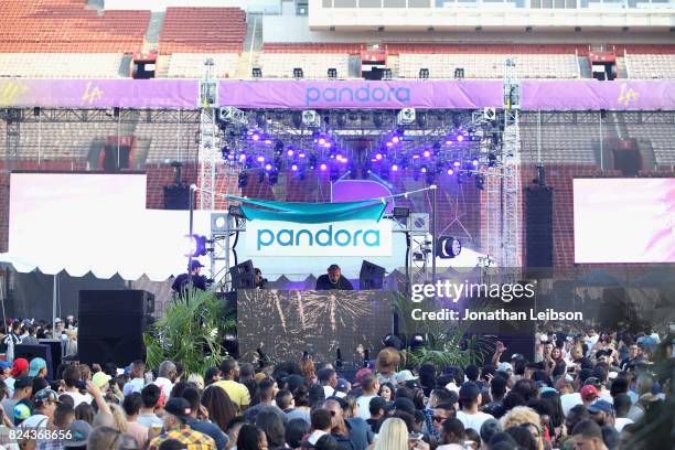 Mustard performs onstage at Pandora Sounds Like You Summer at Los Angeles Memorial Coliseum on July 29, 2017 in Los Angeles, California.