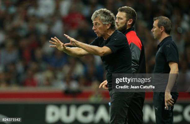 Coach of Stade Rennais Christian Gourcuff during the pre-season friendly match between Lille OSC and Stade Rennais FC at Stade Pierre Mauroy on July...