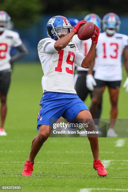 New York Giants wide receiver Travis Rudolph during 2017 New York Giants training camp on July 29 at Quest Diagnostics Center in East Rutherford, NJ.