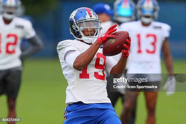 New York Giants wide receiver Travis Rudolph during 2017 New York Giants training camp on July 29 at Quest Diagnostics Center in East Rutherford, NJ.