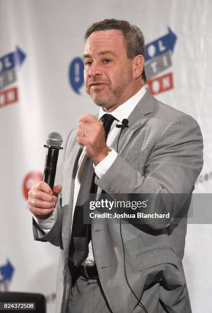 David Frum at Russias Attack on our Democracy panel during Politicon at Pasadena Convention Center on July 29, 2017 in Pasadena, California.