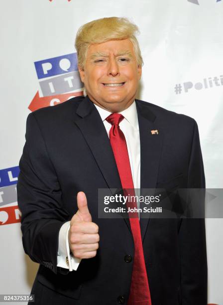 President Donald Trump impersonator, Anthony Atamanuik at Politicon at Pasadena Convention Center on July 29, 2017 in Pasadena, California.