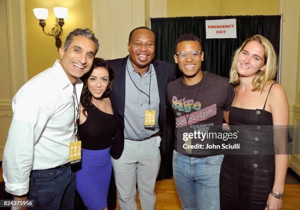 Bassem Youssef, Grace Parra, Roy Wood Jr., Jordan Carlos and Jena Friedman at Politicon at Pasadena Convention Center on July 29, 2017 in Pasadena,...