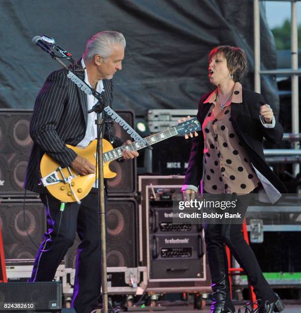 Pat Benatar and Neil Giraldo perform at the 2017 Quick Chek New Jersey Festival Of Ballooning at Solberg Airport on July 29, 2017 in Readington, New...