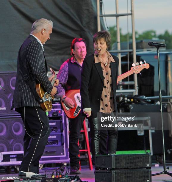 Pat Benatar and Neil Giraldo perform at the 2017 Quick Chek New Jersey Festival Of Ballooning at Solberg Airport on July 29, 2017 in Readington, New...