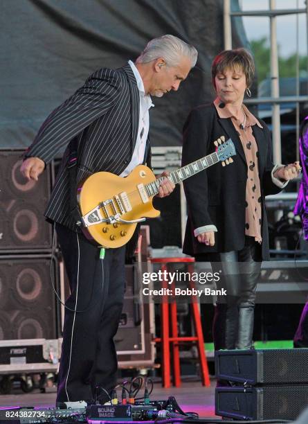 Pat Benatar and Neil Giraldo perform at the 2017 Quick Chek New Jersey Festival Of Ballooning at Solberg Airport on July 29, 2017 in Readington, New...