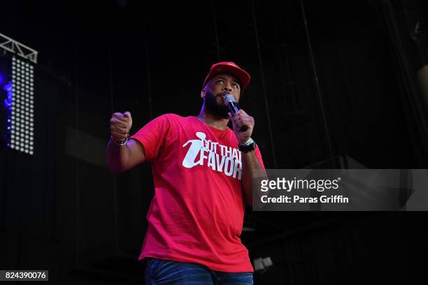 Recording artist James Fortune performs onstage at 2017 Praise In The Park at Lakewood Amphitheatre on July 29, 2017 in Atlanta, Georgia.