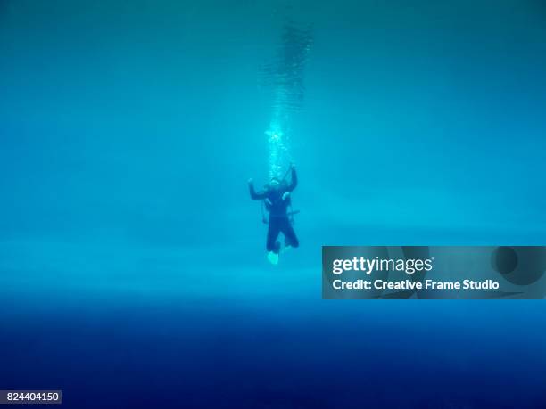 Scuba Diver starting the immersion