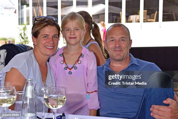 Marie-Jeanette Ferch, Ava Ferch and Heino Ferch during the Global Jumping at Longines Global Champions Tour at Sommergarten unter dem Funkturm on...