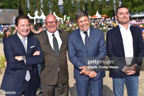 Volker Wulff, Juan-Carlos Capelli, Lars Windhorst and guest during the Global Jumping at Longines Global Champions Tour at Sommergarten unter dem...