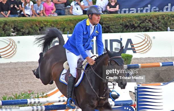 Christian Ahlmann during the Global Jumping at Longines Global Champions Tour at Sommergarten unter dem Funkturm on July 29, 2017 in Berlin, Germany.