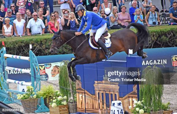 Christian Ahlmann during the Global Jumping at Longines Global Champions Tour at Sommergarten unter dem Funkturm on July 29, 2017 in Berlin, Germany.