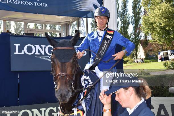 Christian Ahlmann during the Global Jumping at Longines Global Champions Tour at Sommergarten unter dem Funkturm on July 29, 2017 in Berlin, Germany.